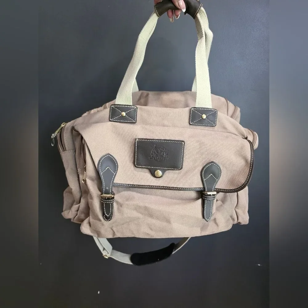 Eddie Bauer Ford Vintage Canvas Travel Duffle Bag